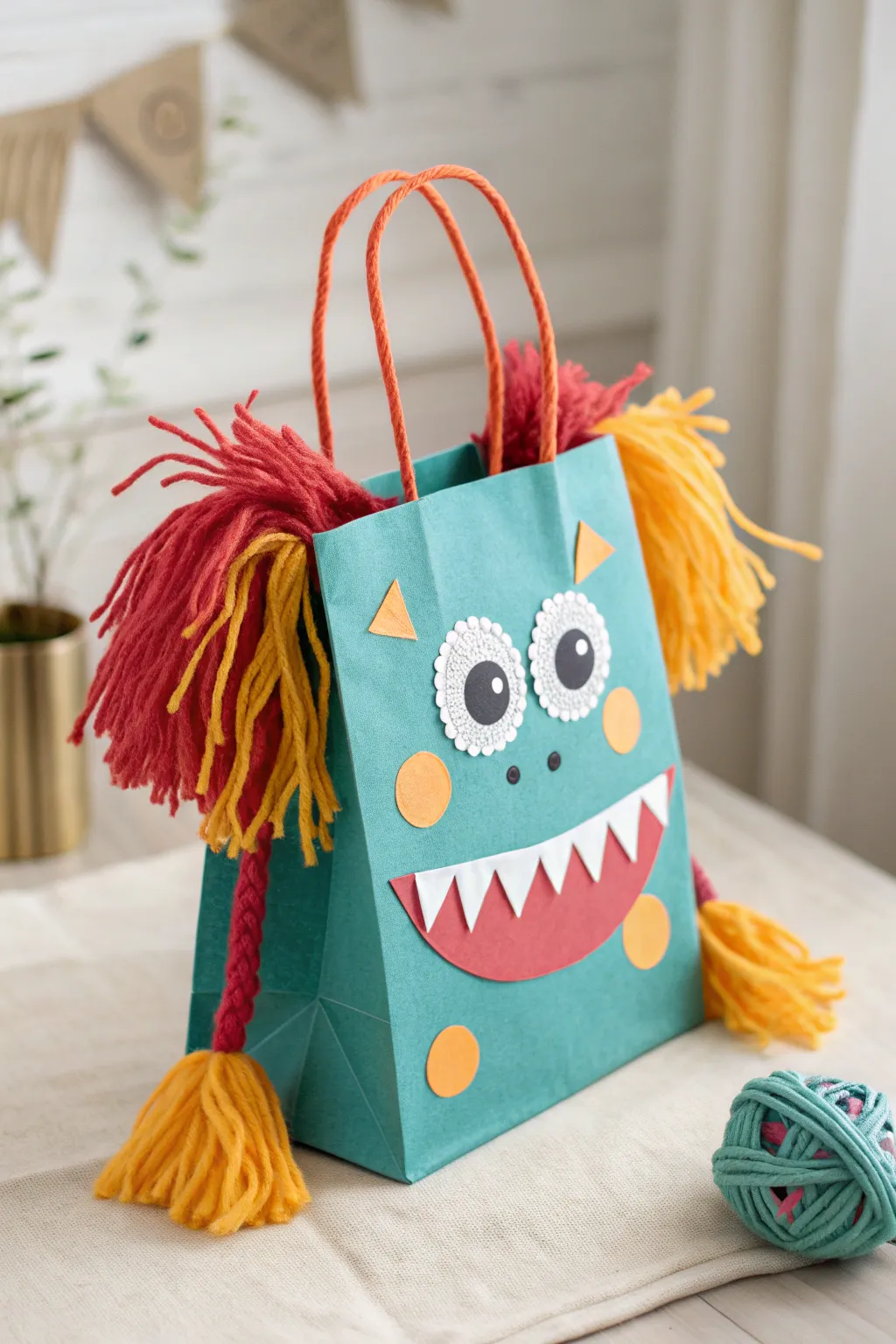 Unleash your creativity with a charming paper bag monster, where no two creatures look the same!