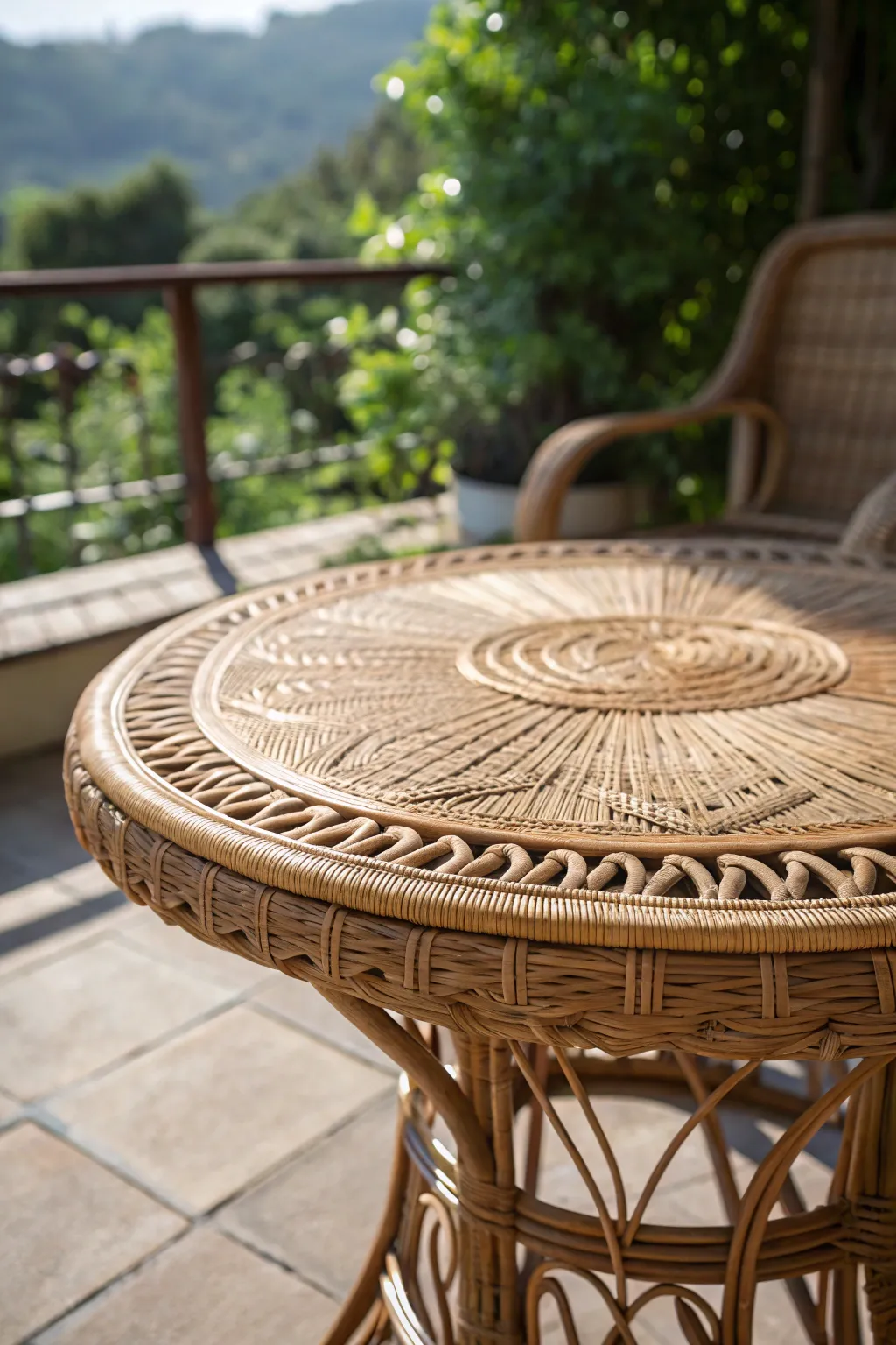 Elevate your patio with the timeless elegance of rattan weave craftsmanship.
