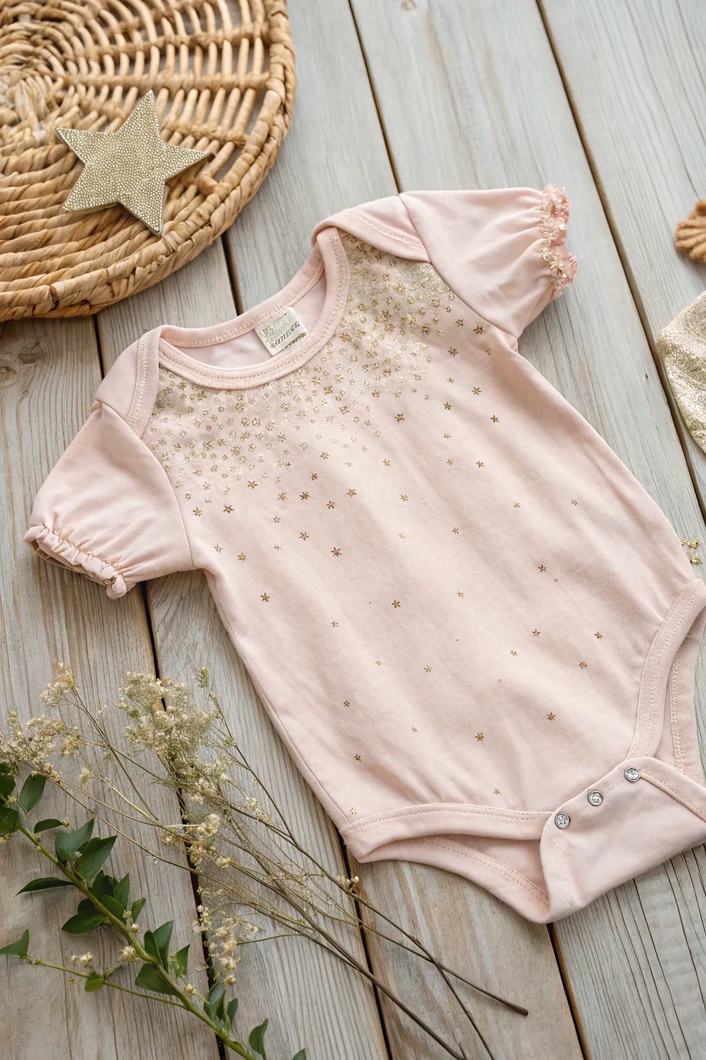 Add a touch of sparkle to your little one's wardrobe with a personalized, shimmering onesie!