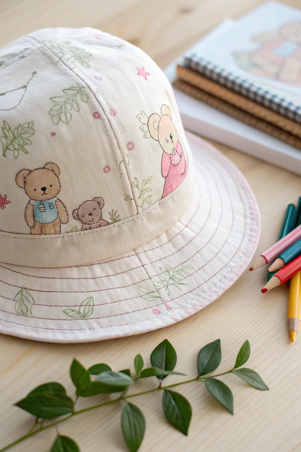 Delight in the charm of DIY teddy bear picnic hats, where toddler creativity meets minimalist design.