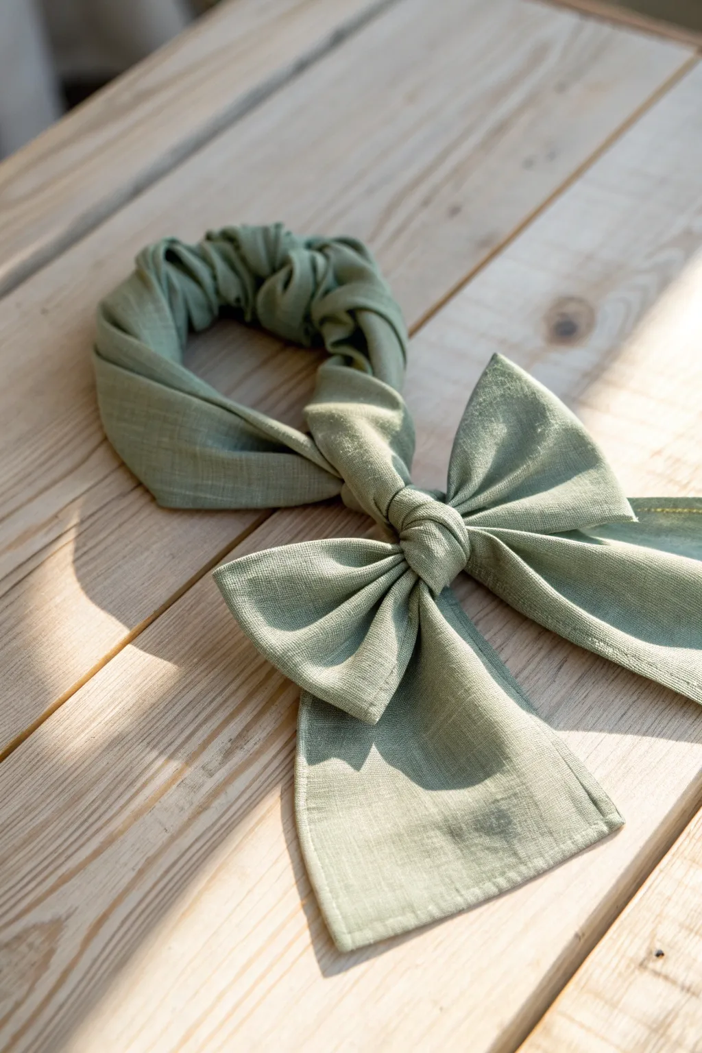 Embrace sustainable style with this beautifully handcrafted eco-friendly fabric bow.