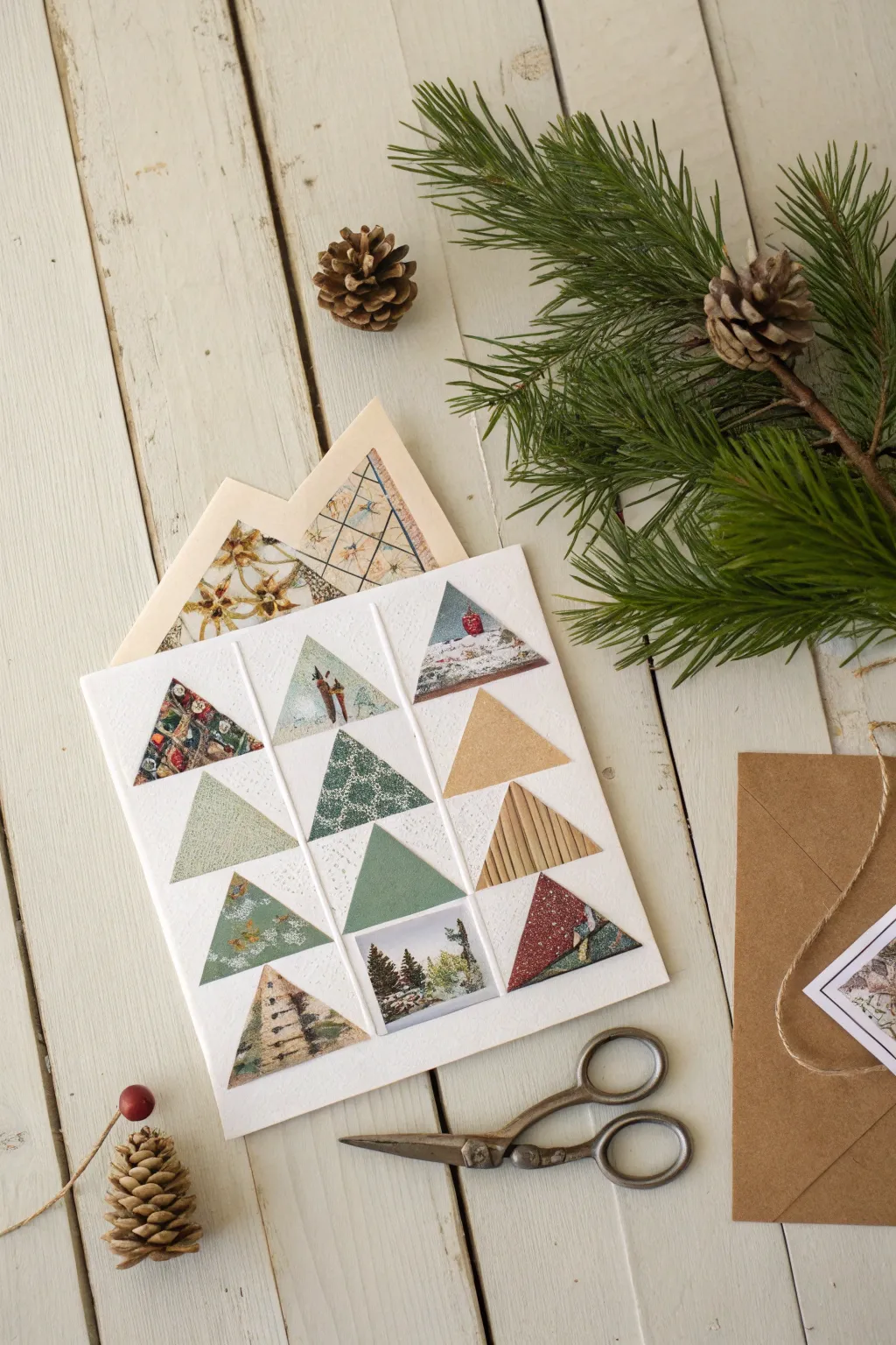 Craft a minimalist masterpiece with recycled holiday cards and discover the beauty of sustainable creativity.