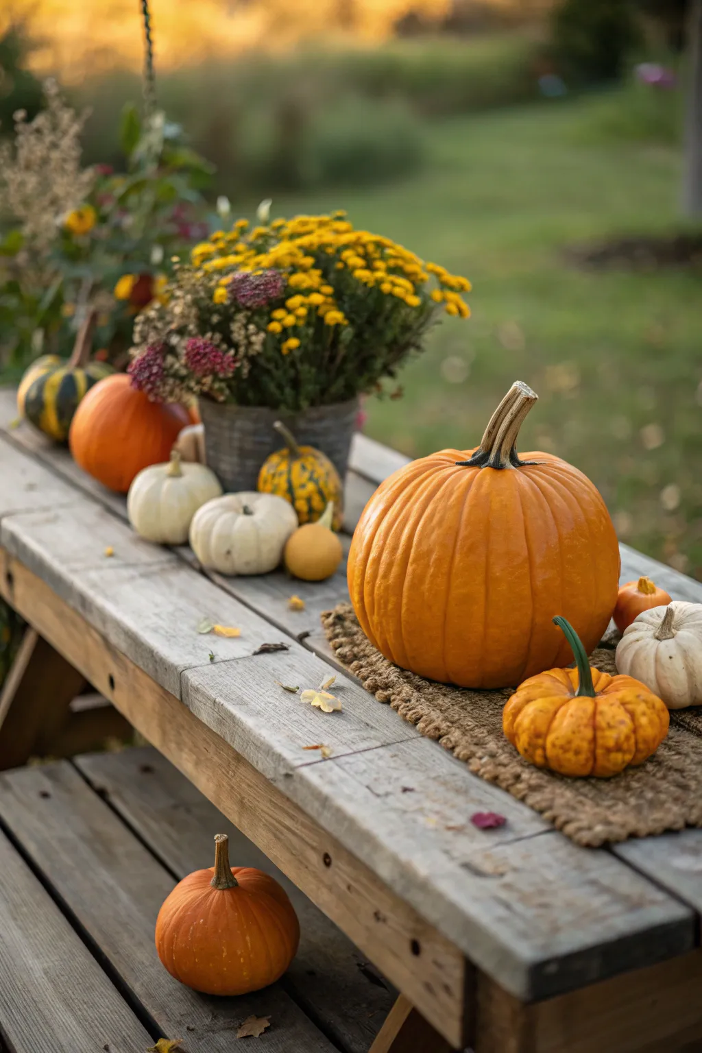 Embrace the harvest season with a stunning pumpkin stand display that celebrates natural beauty and simplicity.