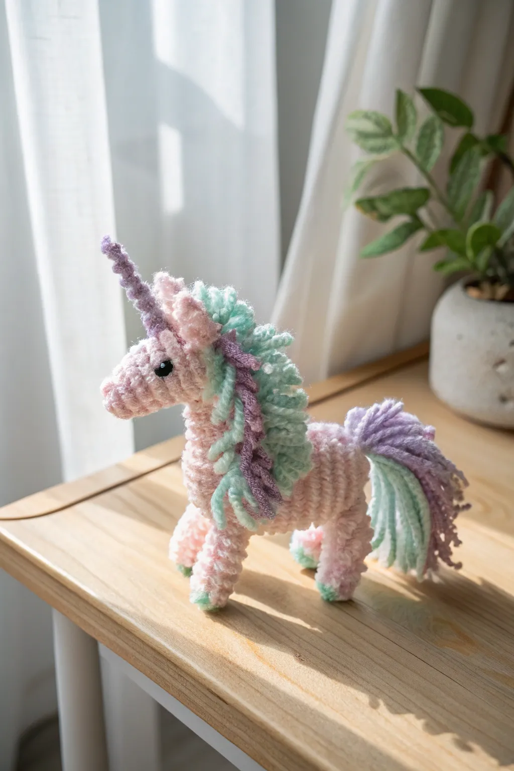 Meet your new favorite tabletop puppet: a charming pipe cleaner creature with a Scandinavian twist!