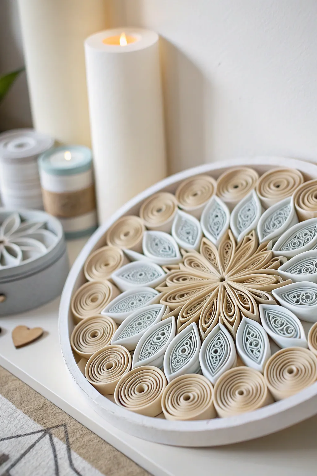 Elevate your wall decor with quilled elegance: A modern twist on classic designs.