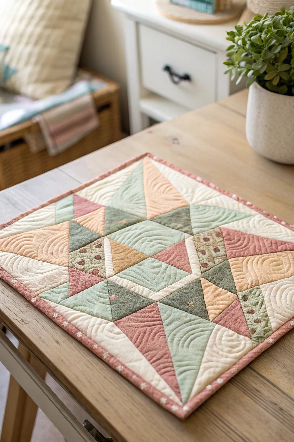 Explore the art of Geometric Illusions in quilt design, where simplicity meets creativity.