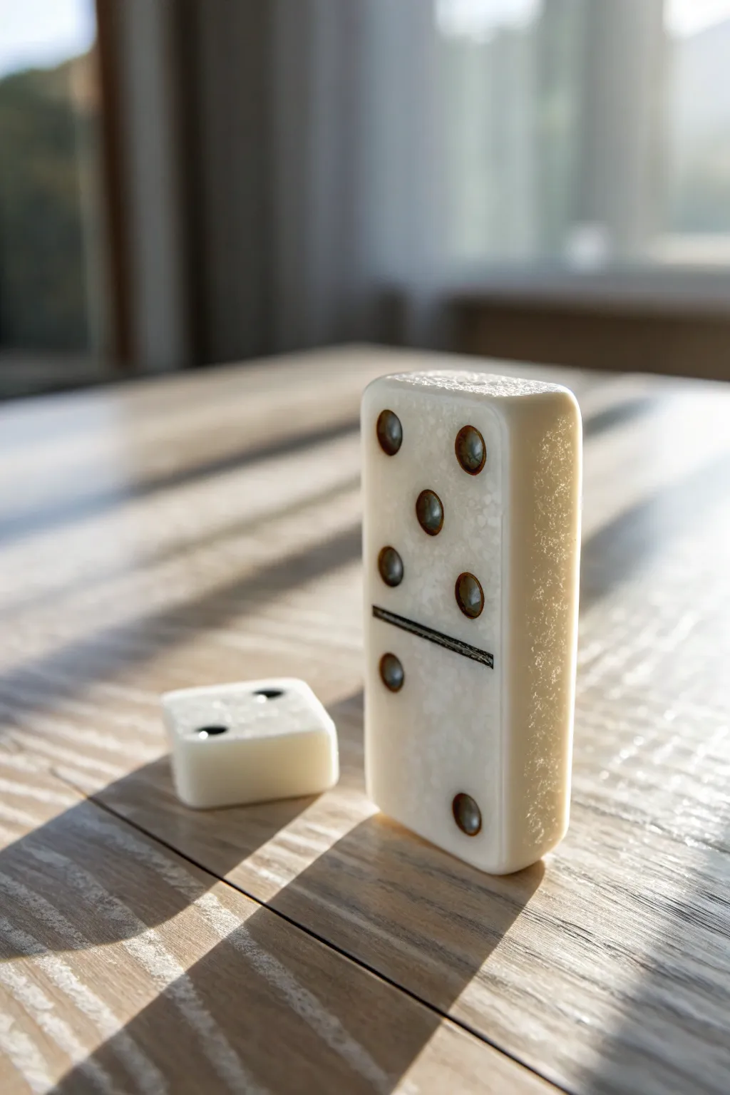 Elevate your game with frosted resin dominoes—where simplicity meets ethereal beauty.