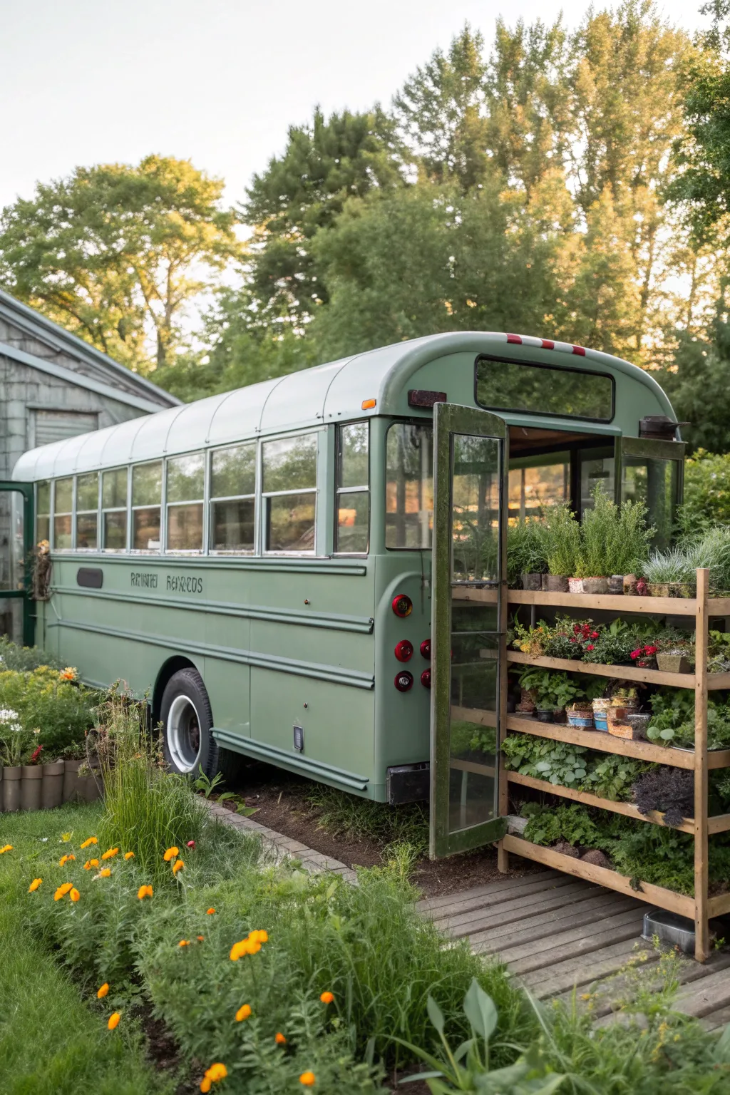 Transforming spaces, inspiring minds: Host your next workshop in a school bus greenhouse and see creativity bloom!