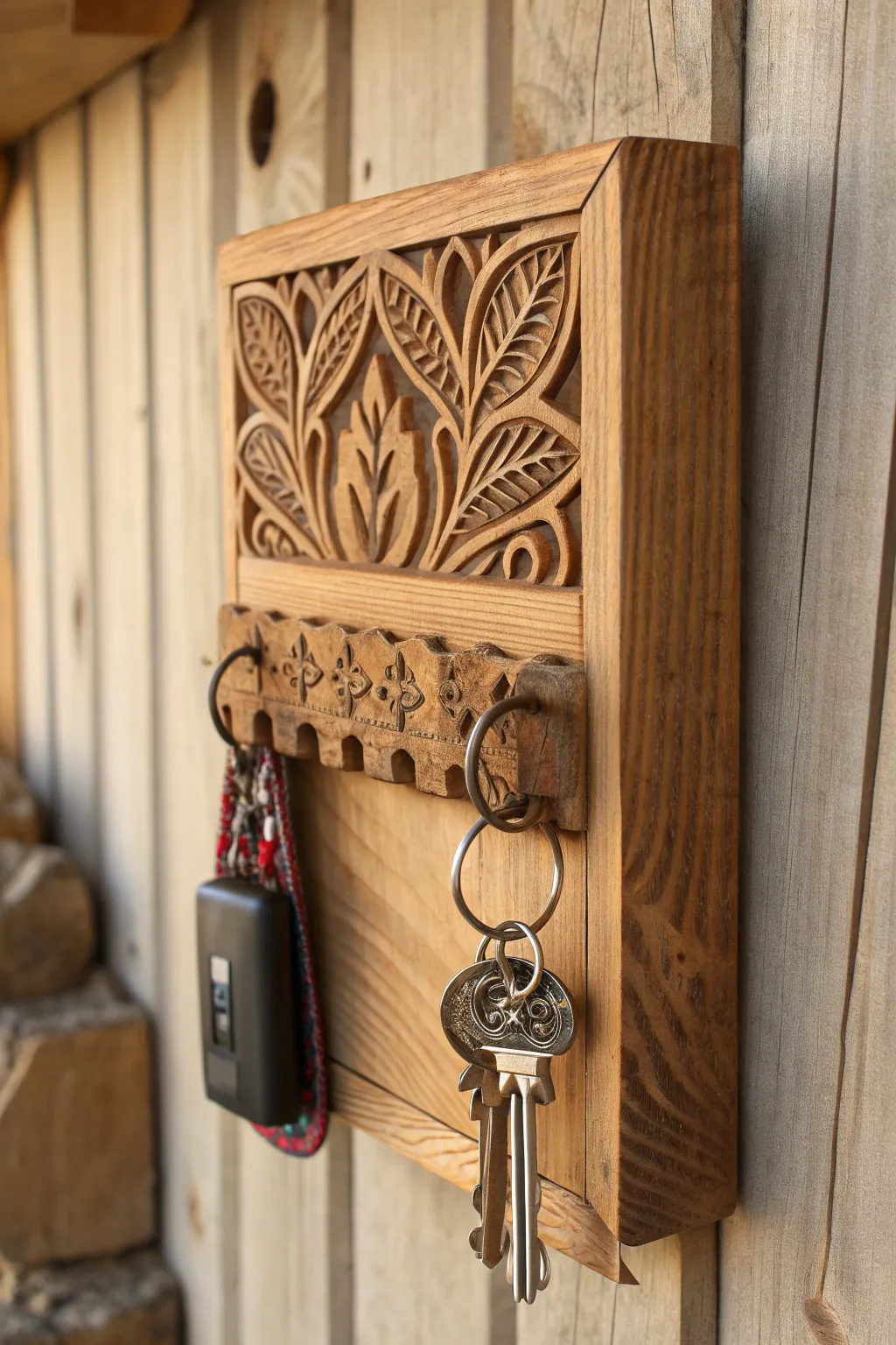 Elevate your entryway with this artisanal 4x4 wood key holder—where craftsmanship meets functionality.