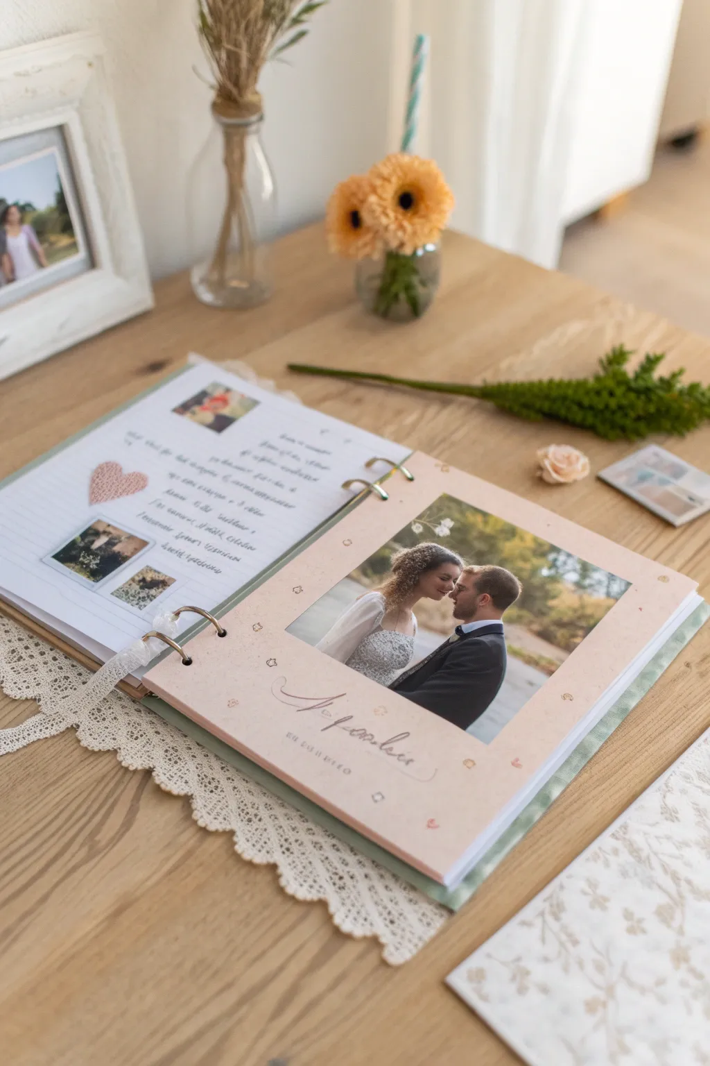 Cherish your firsts together with a beautifully minimalist scrapbook page.