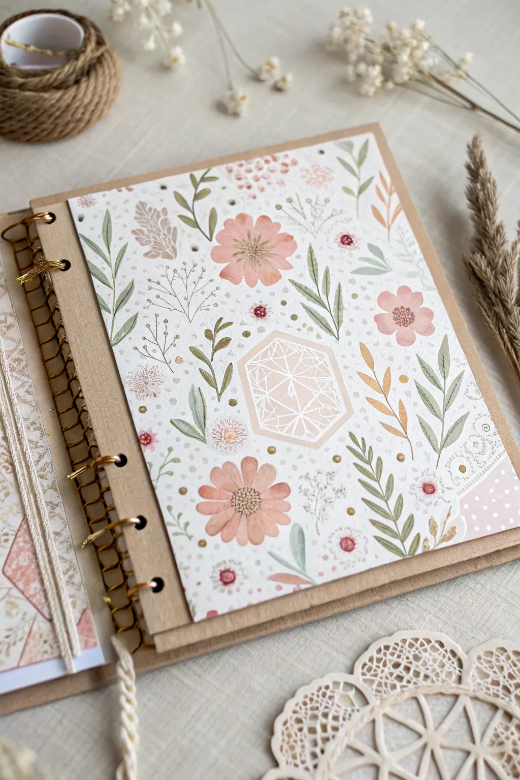 Elevate your wedding scrapbook with elegant patterns that merge modern design with natural beauty.
