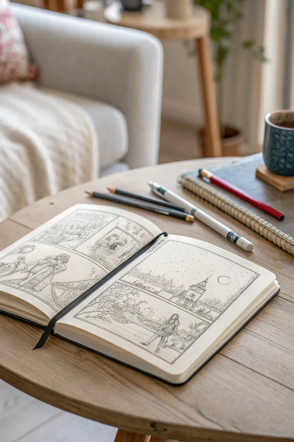 Embark on a journey through time with your sketches. Let your art bring the past and future to life.