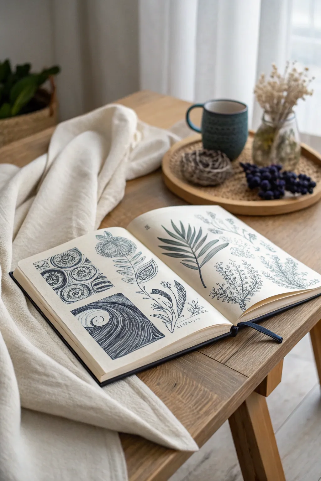 Dive into the depth of indigo with monochrome magic in your art journal.