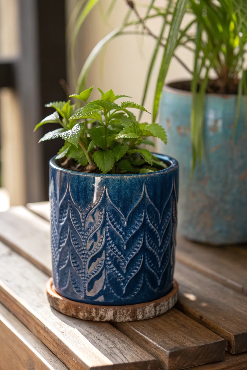 Elevate your space with this artisan-crafted flower pot, where bold design meets natural beauty.
