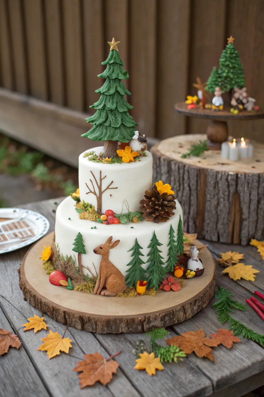 A mystical magical forest cake, adding enchantment to the sleepover.