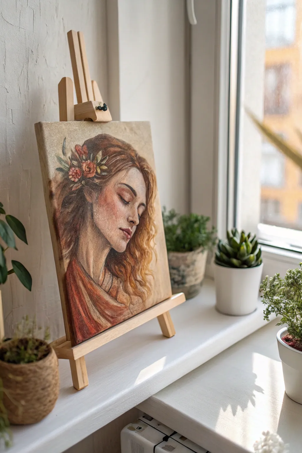 Embrace the beauty of simplicity with a touch of whimsy in small portrait canvases. 🎨✨ #MinimalistArt #BohoVibes