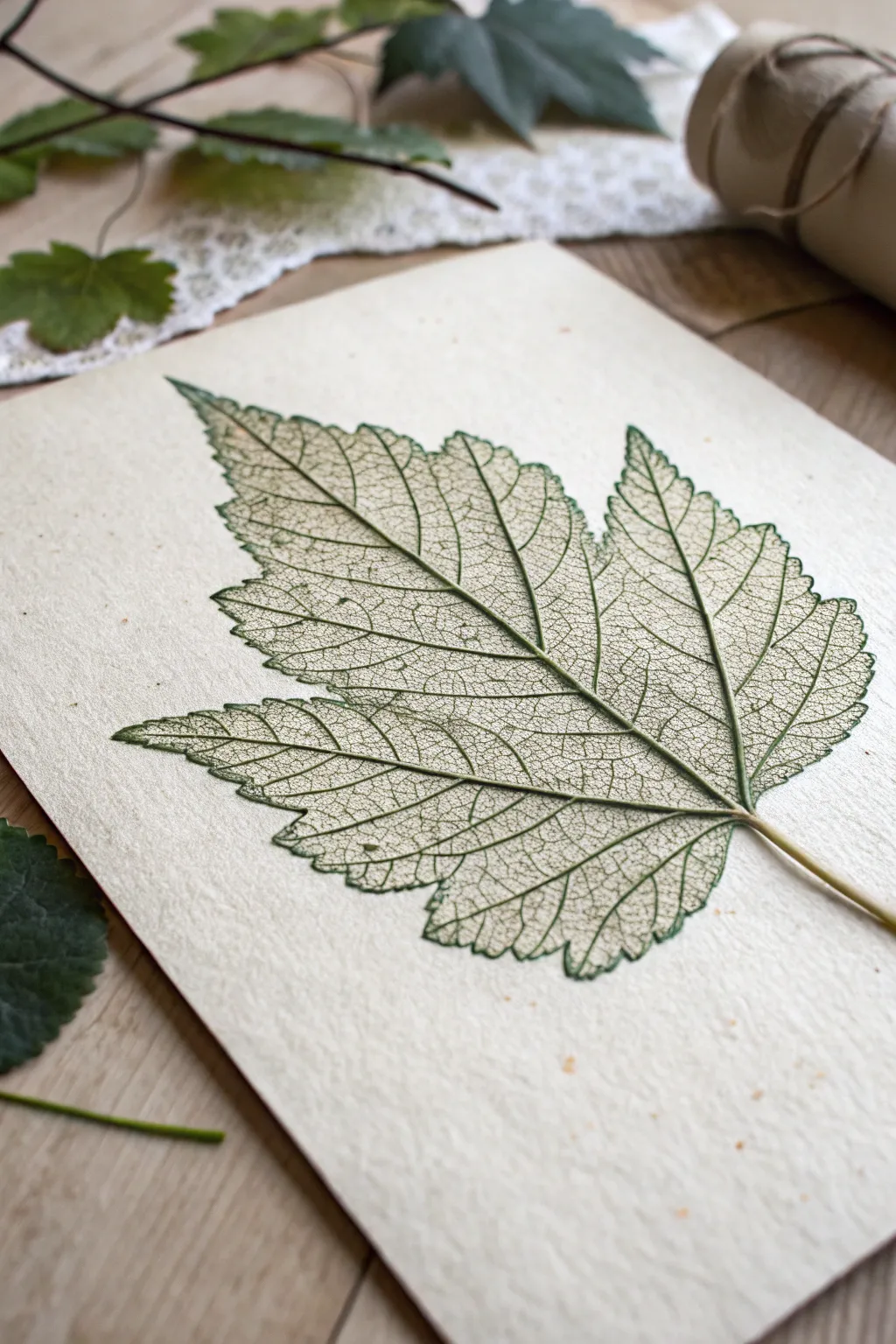 Embrace the serene beauty of simplicity with a single, artfully drawn leaf.