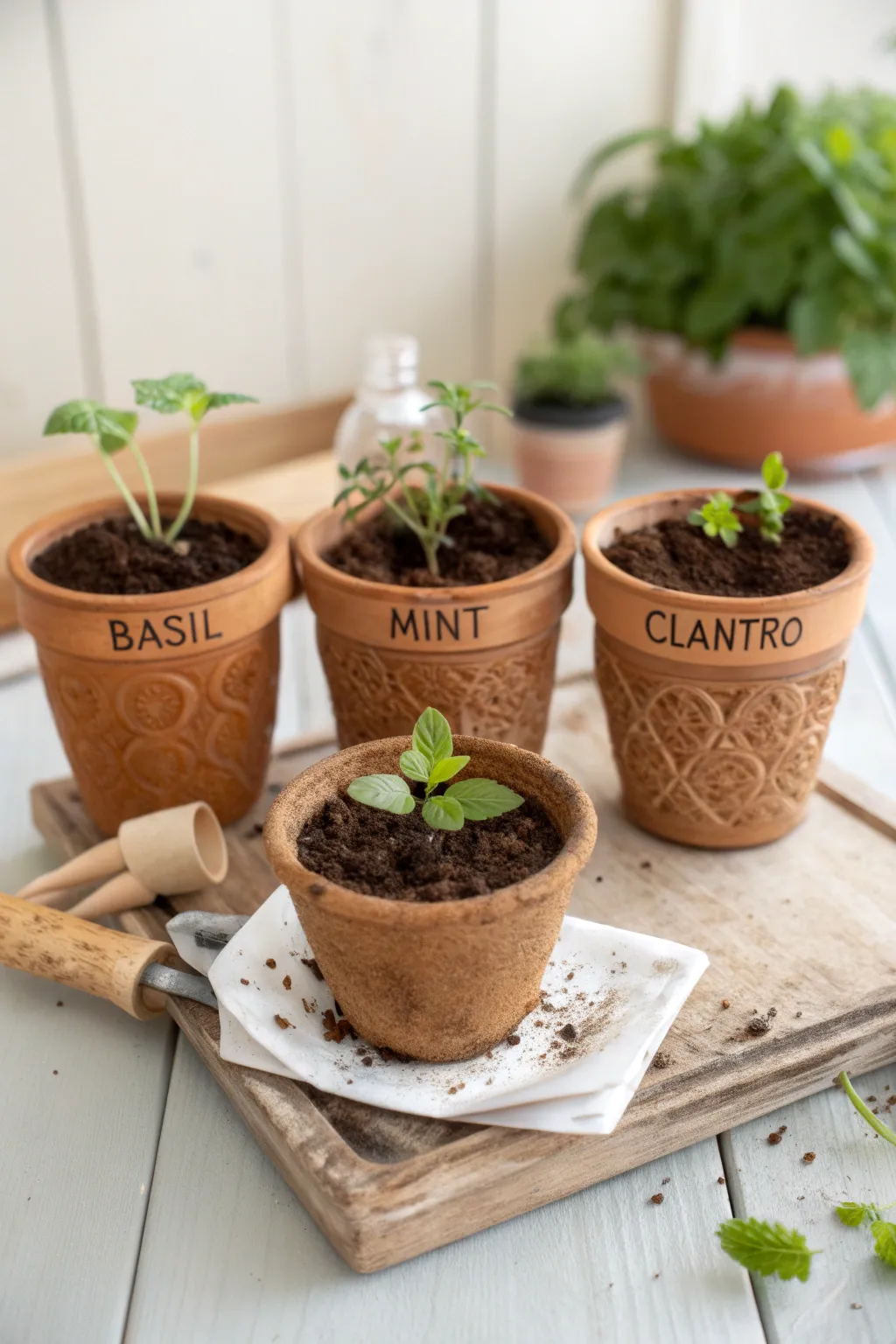 Gift the joy of fresh herbs with this elegant herb growing kit.