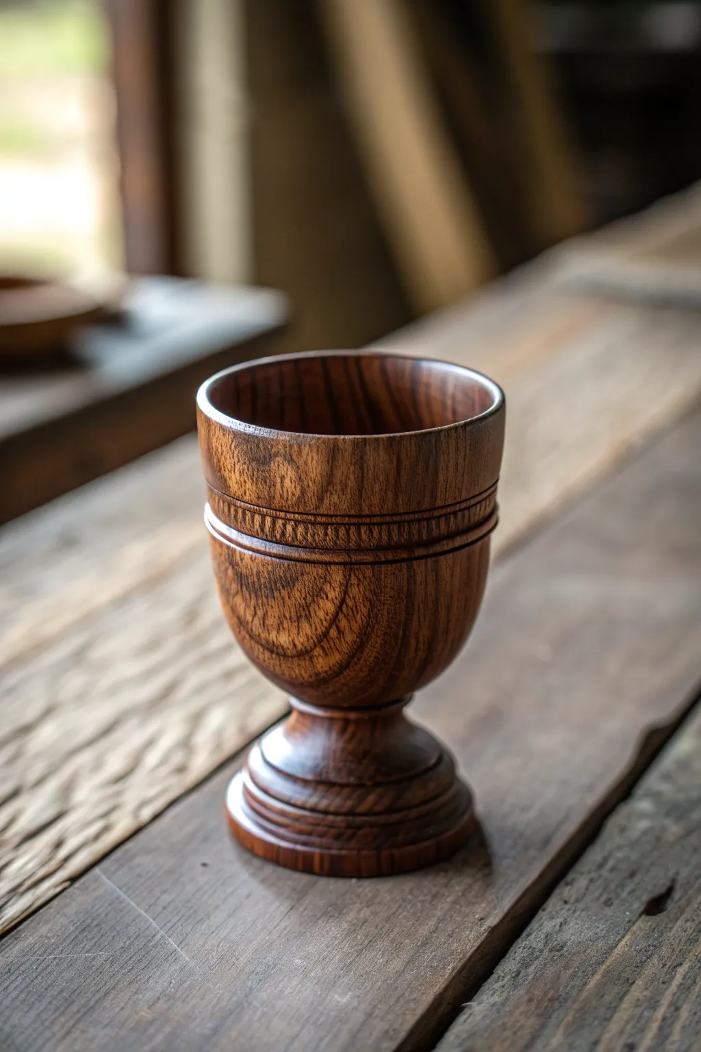 Elevate your space with the timeless charm of handcrafted miniature wooden cups.