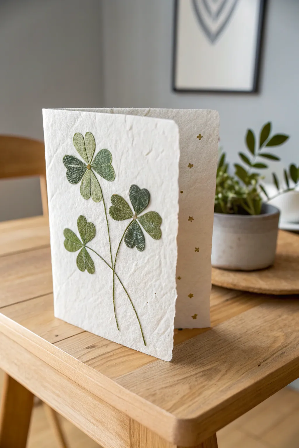Celebrate sustainably with eco-friendly elegance: a handcrafted card that speaks to nature's beauty.