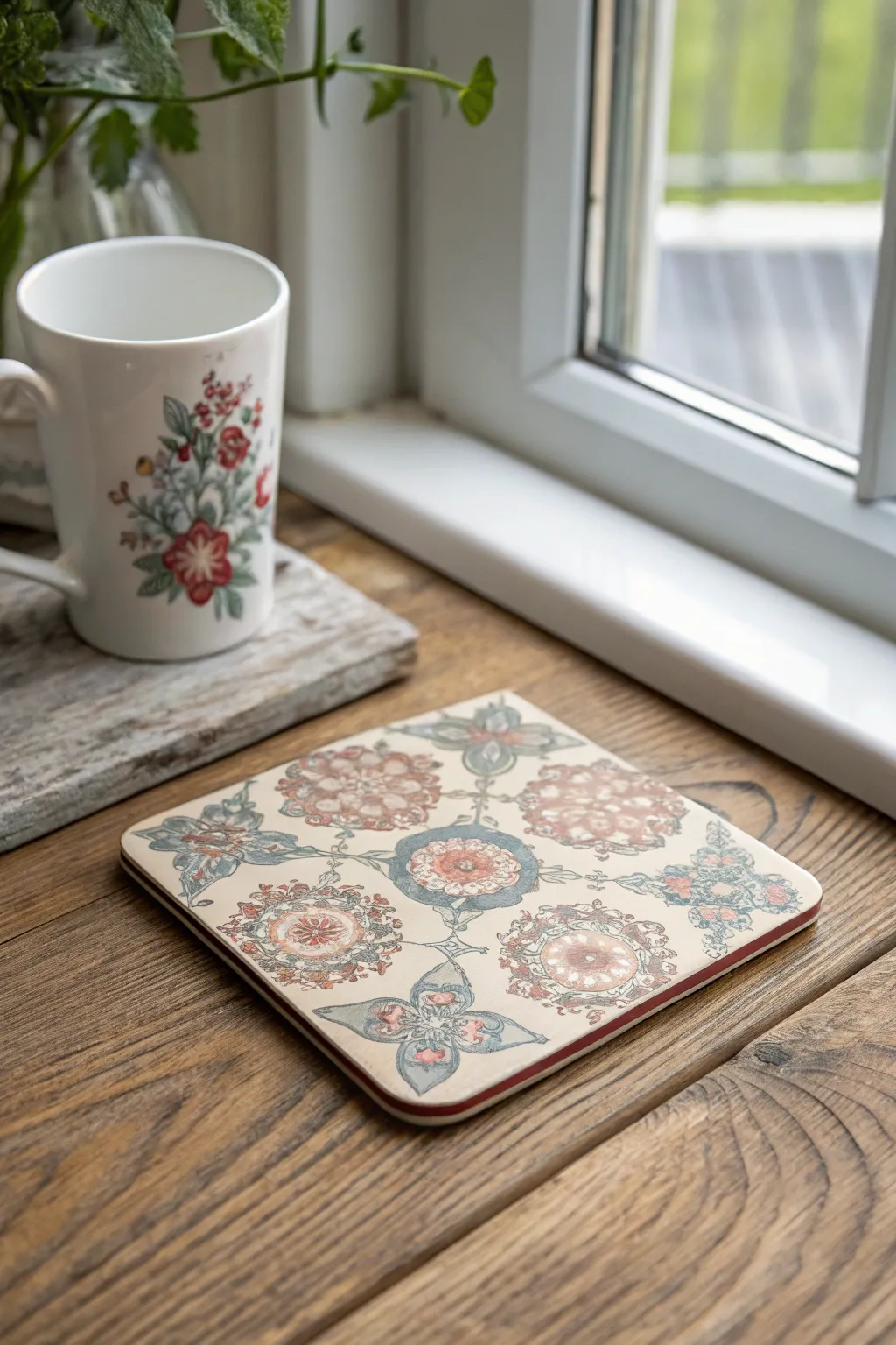 Add a touch of nostalgia to your decor with these charming vintage-inspired coasters.