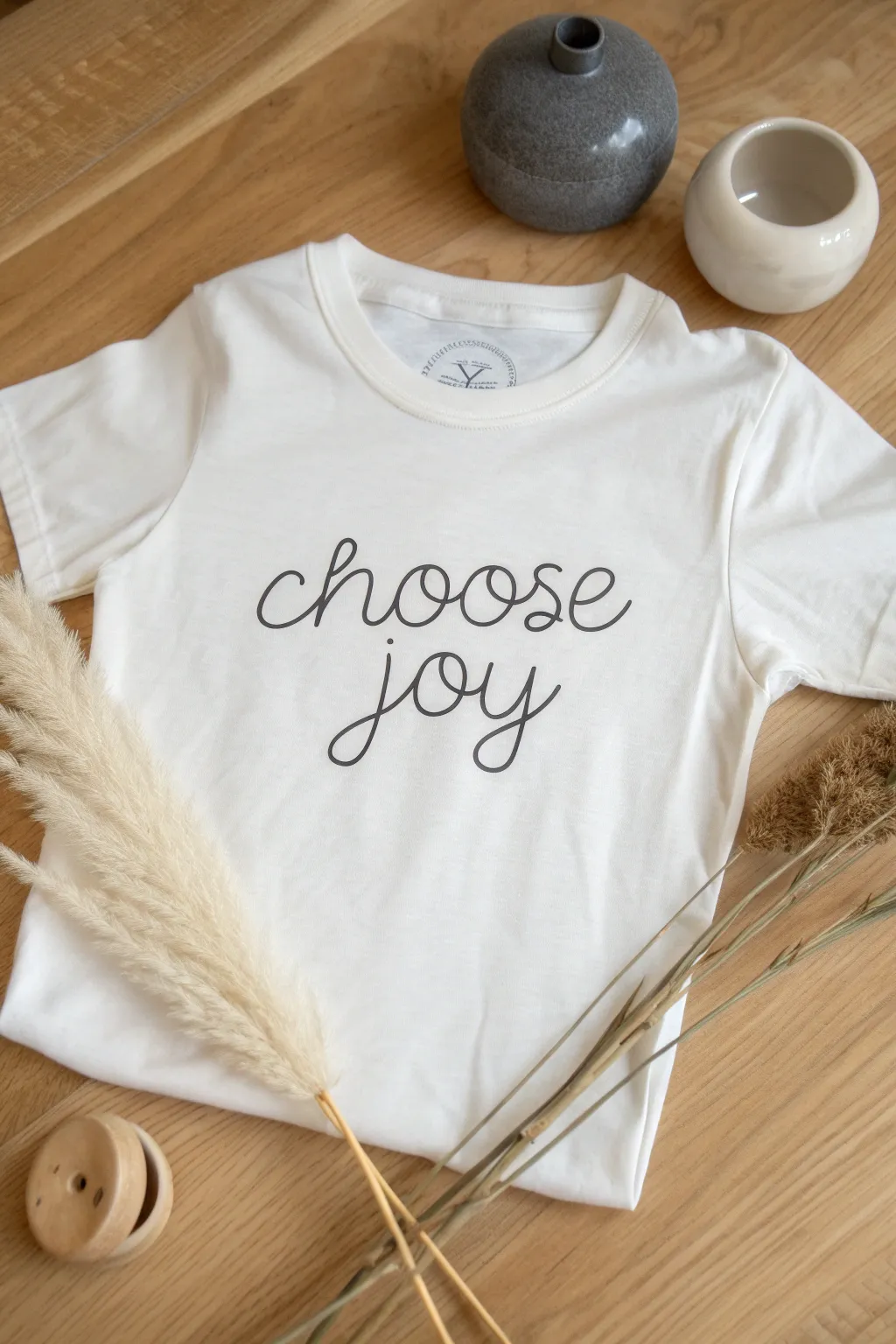 Embrace simplicity and positivity with an inspirational tee design that uplifts your spirit daily. #ChooseJoy