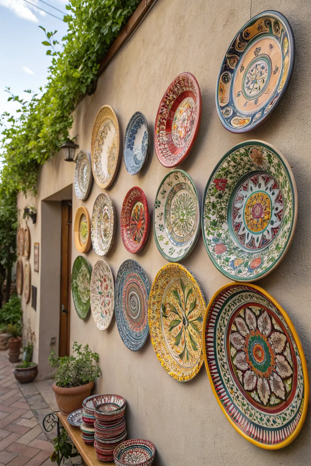 Decorative wall plates add elegance and color to your space.