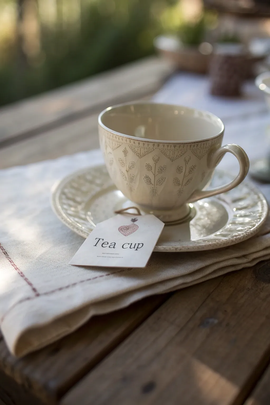 Elevate your table setting with charming teacup place card holders. Simplicity meets elegance.
