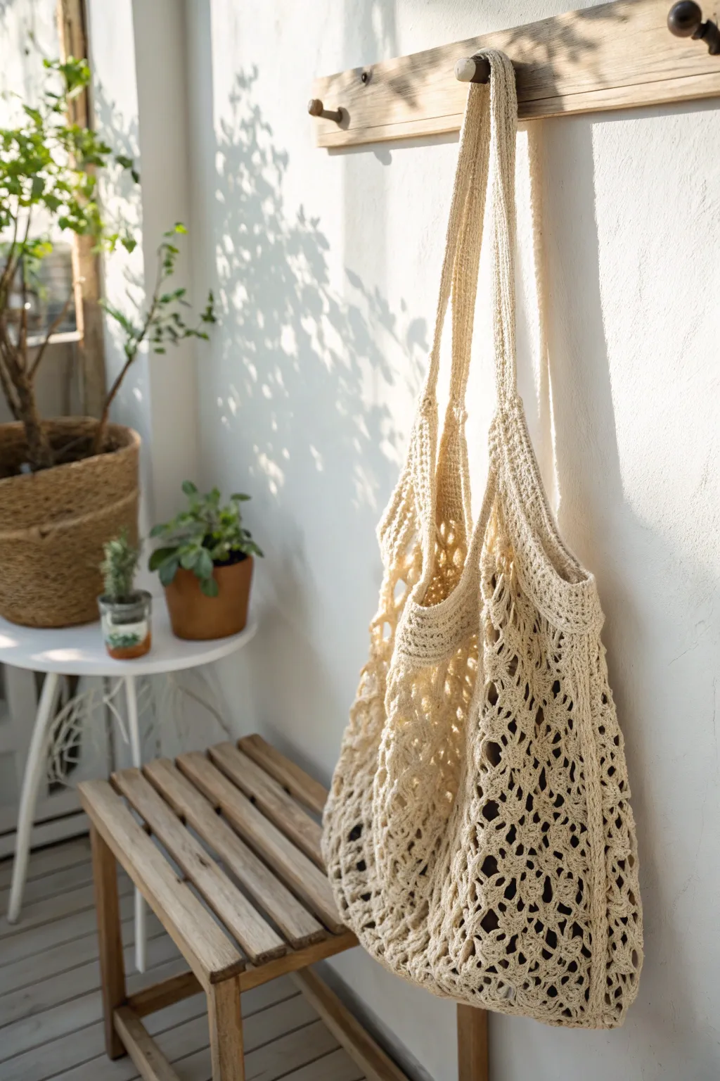 Elevate his market trips with a touch of handcrafted elegance. 🌿👜 #EcoChic #CrochetLove