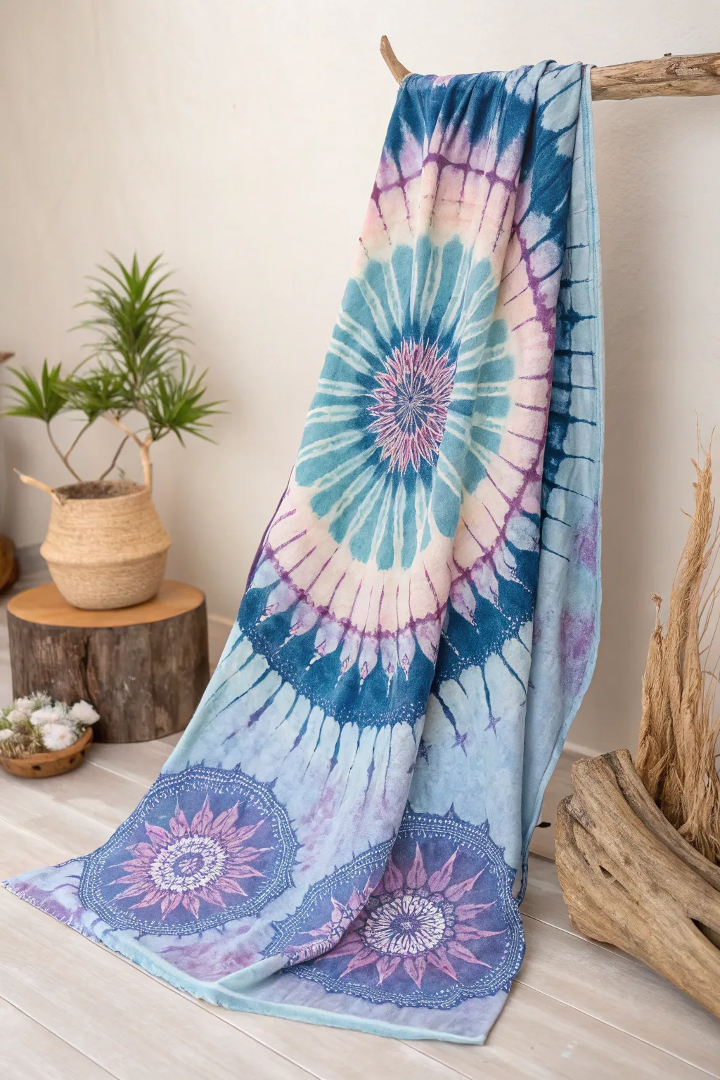 Unveil the magic of symmetry with mesmerizing mandala tie-dye patterns.