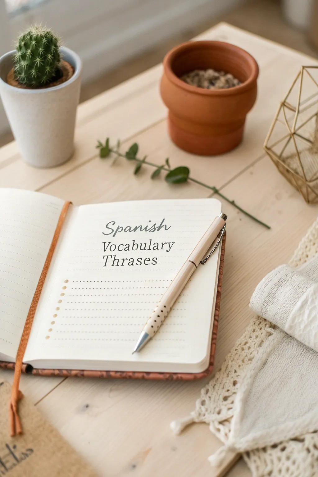 Embrace the beauty of language learning with your traveler's notebook—where simplicity meets creativity.