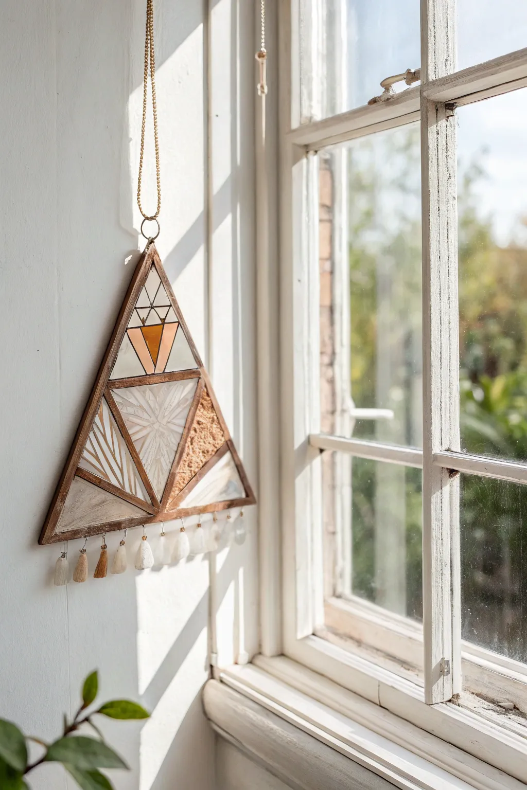 Bring a touch of magic into your space with these stunning triangle sun catchers, perfect for creating a serene and colorful atmosphere.