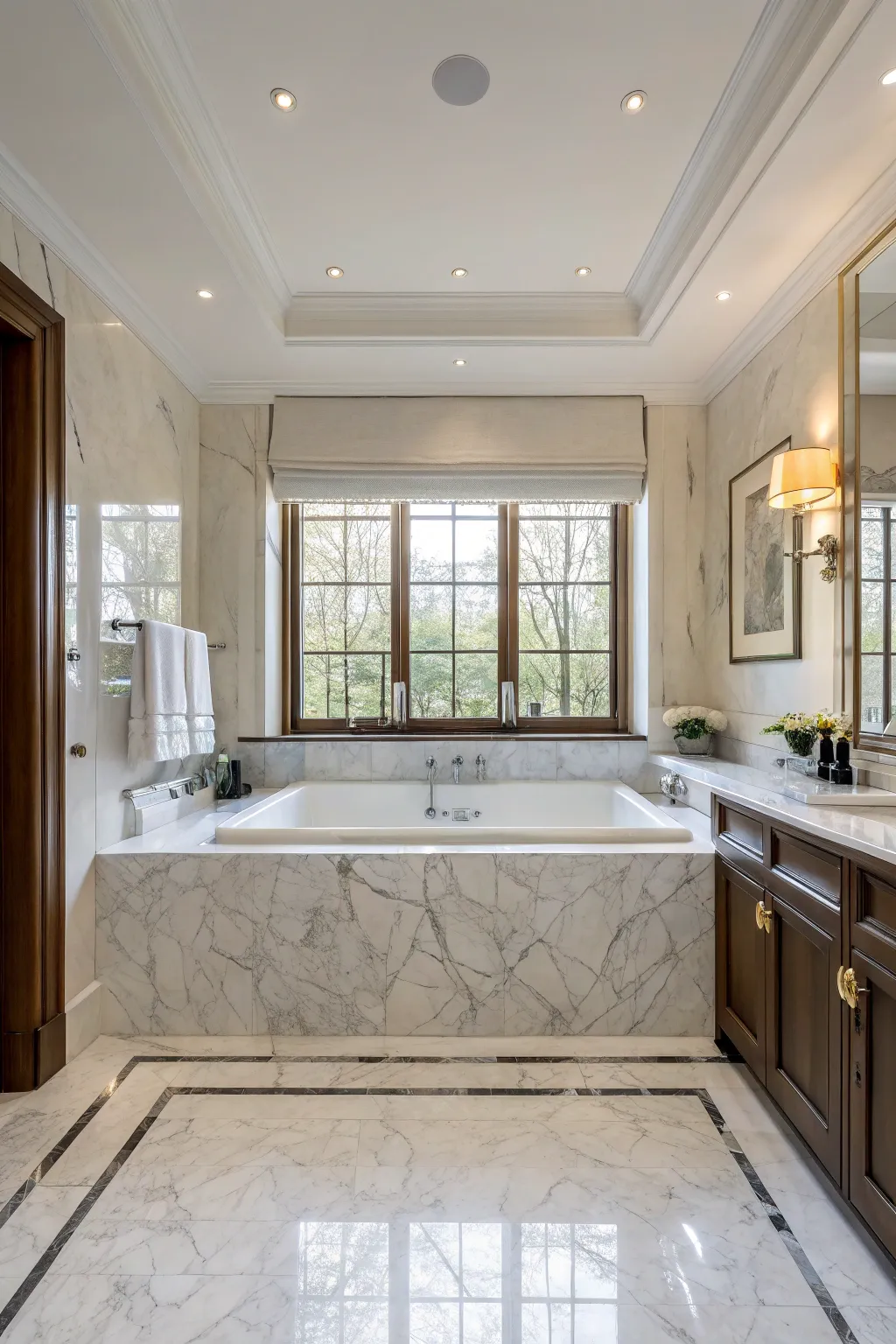Marble adds luxury and sophistication.