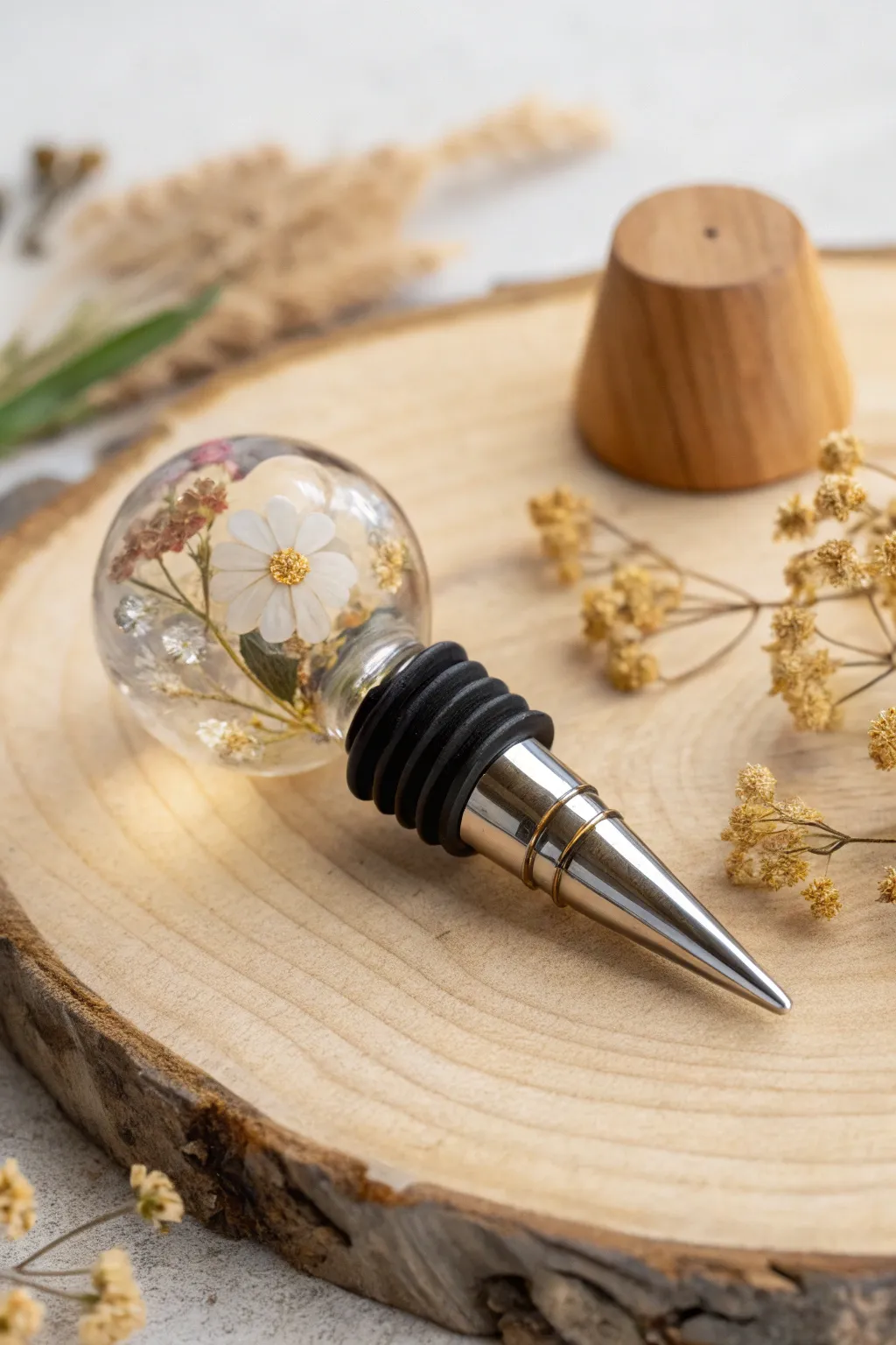 Elevate your wine collection with a touch of handcrafted elegance: Discover the beauty of resin wine bottle stoppers.