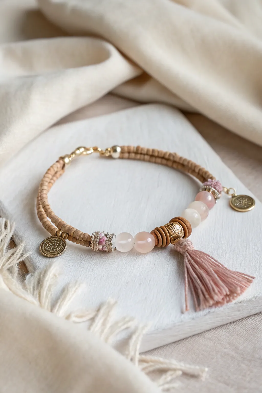 Eco-Friendly Elegance: Discover the beauty in sustainability with this handcrafted recycled bracelet, perfect for a thoughtful Valentine's gift.