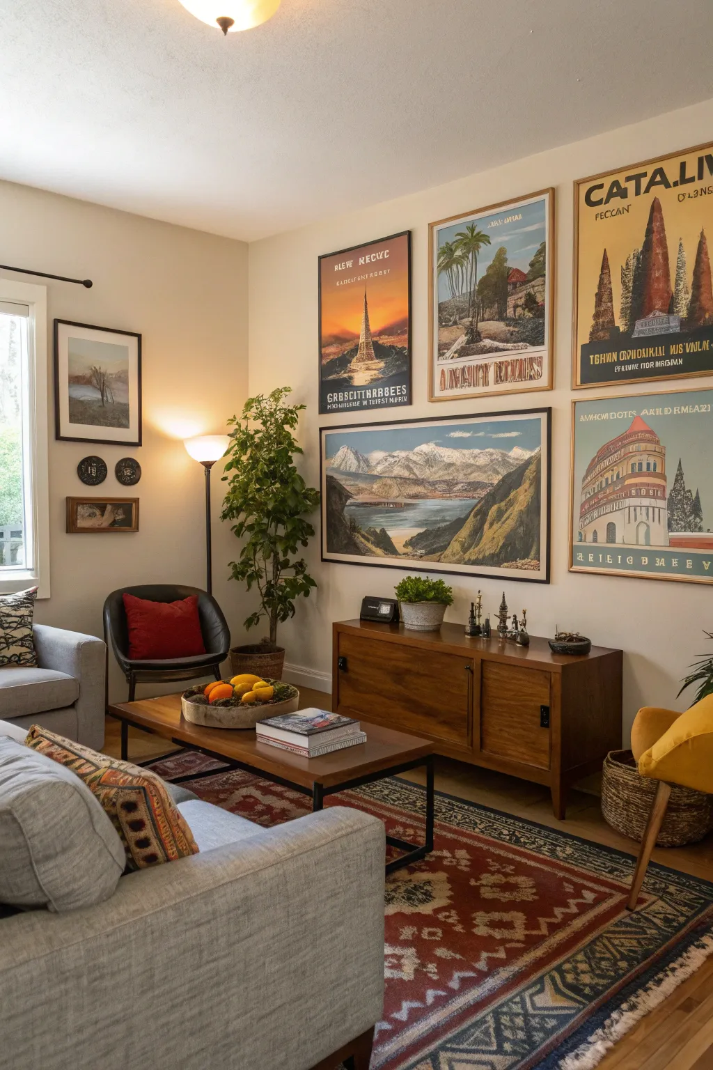 Inspire wanderlust with vintage travel poster decals.