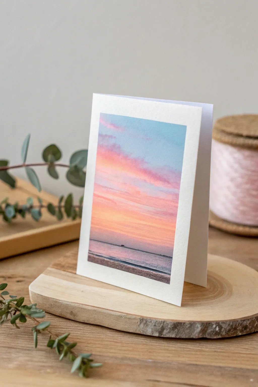 Capture the beauty of nature with your own washi tape sunset card, where simplicity meets artistic elegance.