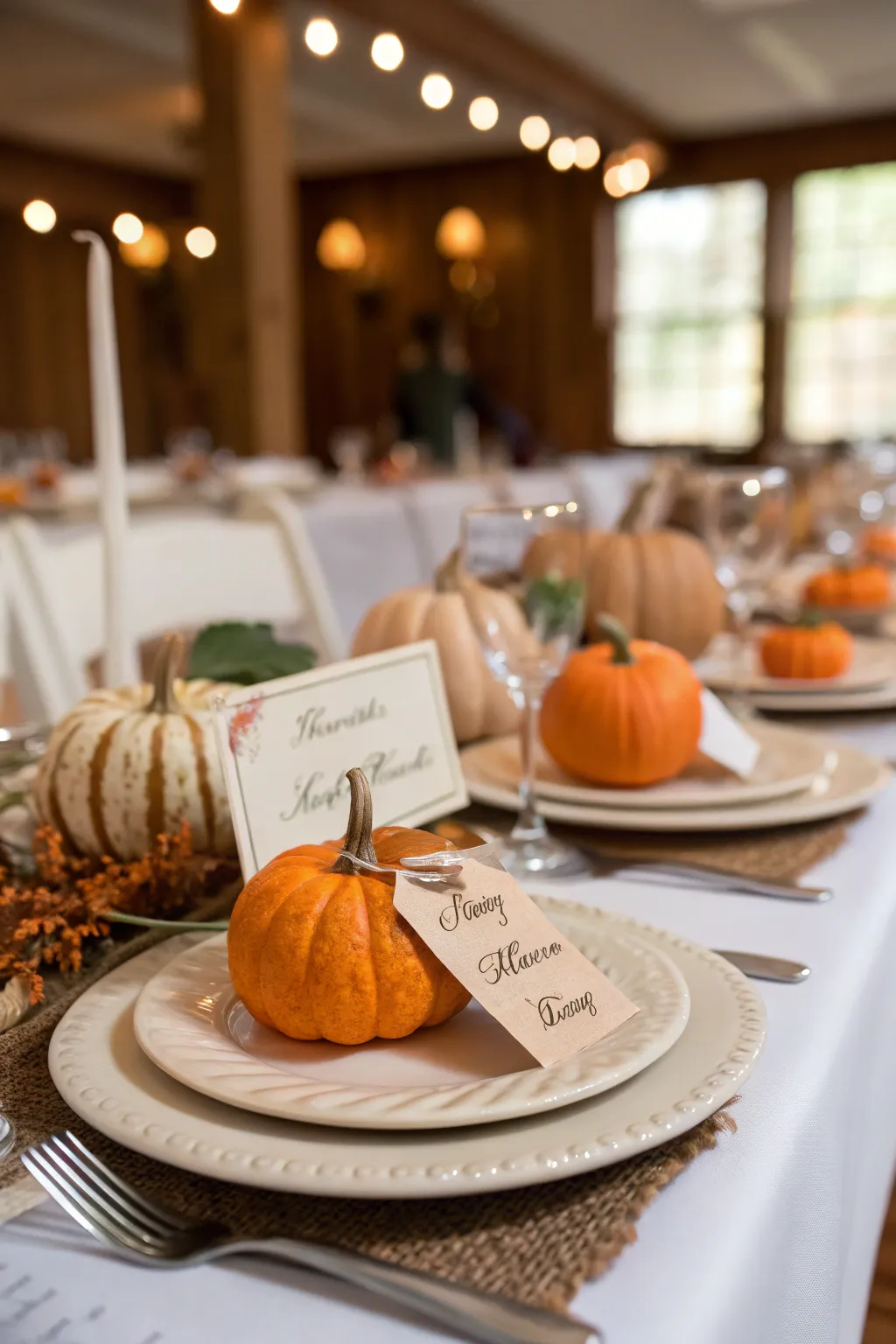 Seasonal elements personalize your wedding with a time-of-year touch.