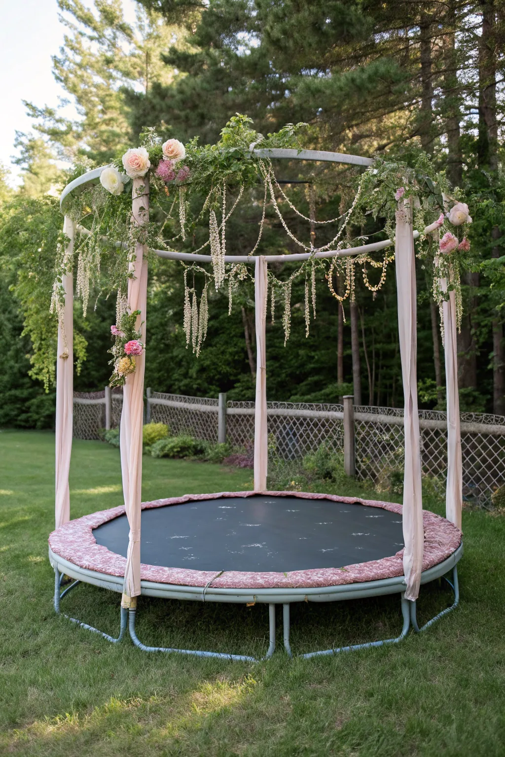 Transform your garden with a stunning trampoline sculpture that blends minimalist design and boho charm.