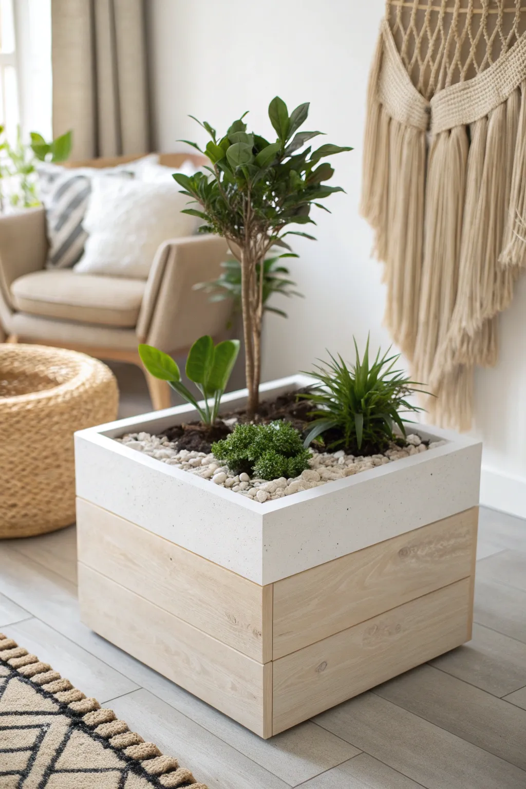 Transform your planter with stylish sustainability. Embrace the elegance of recycled foam blocks for a touch of eco-friendly minimalism.