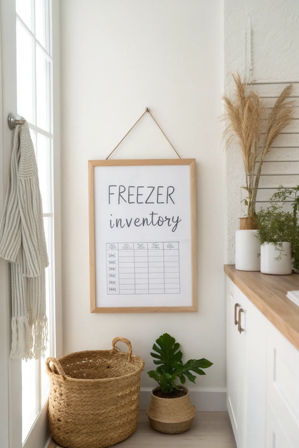 Stay organized with a chic Scandinavian touch: track your freezer finds with style and simplicity.