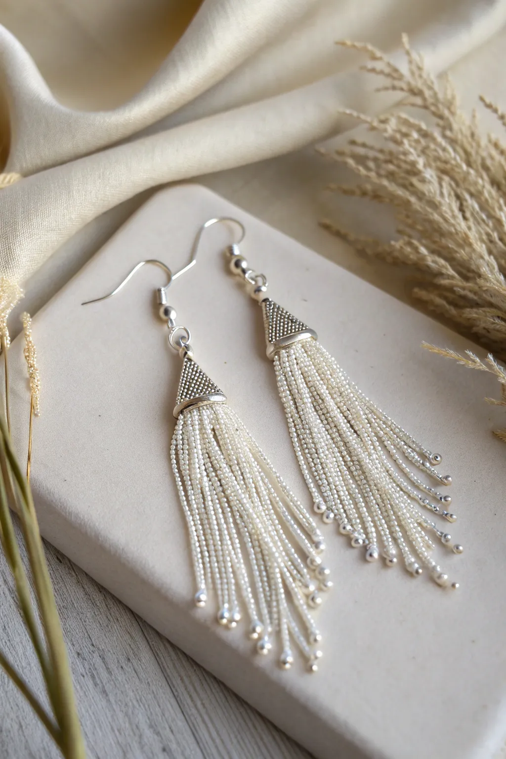 Add a touch of boho chic to your look with these funky fringe wire earrings—where craftsmanship meets sparkle.