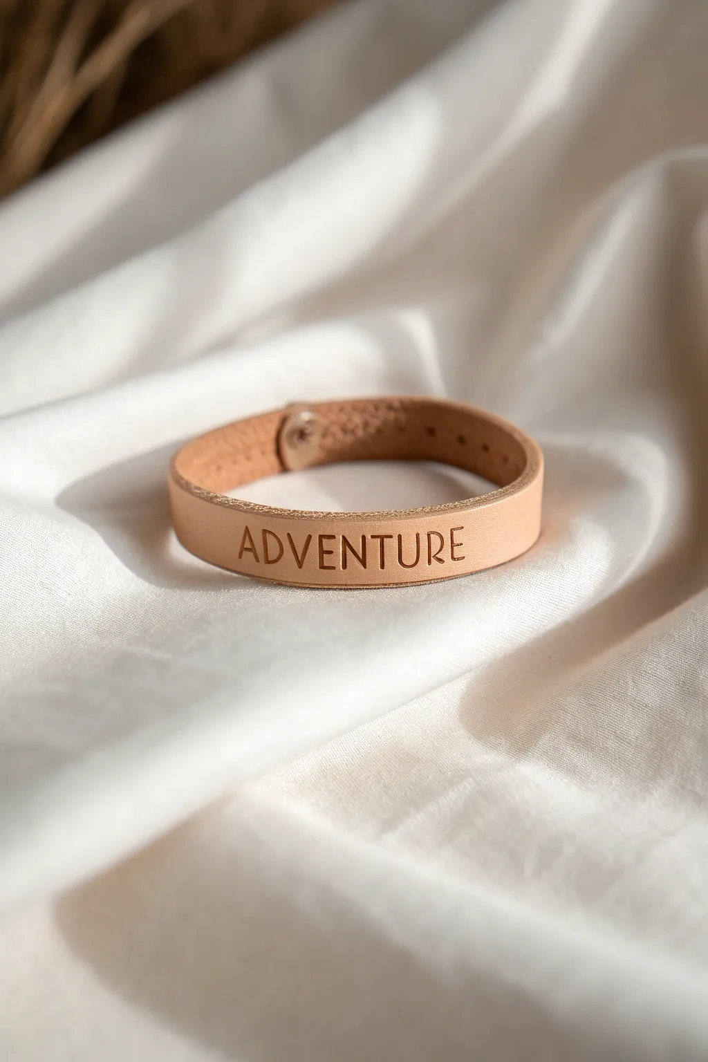 Embrace the thrill of new horizons with this minimalist 'ADVENTURE' bracelet—your stylish reminder to seize every moment.