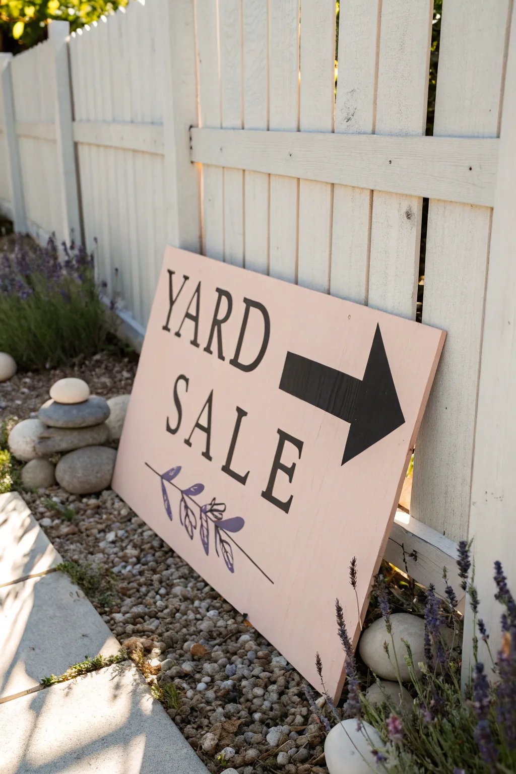 Embrace simplicity with a minimalist yard sale sign that speaks volumes with understated elegance.
