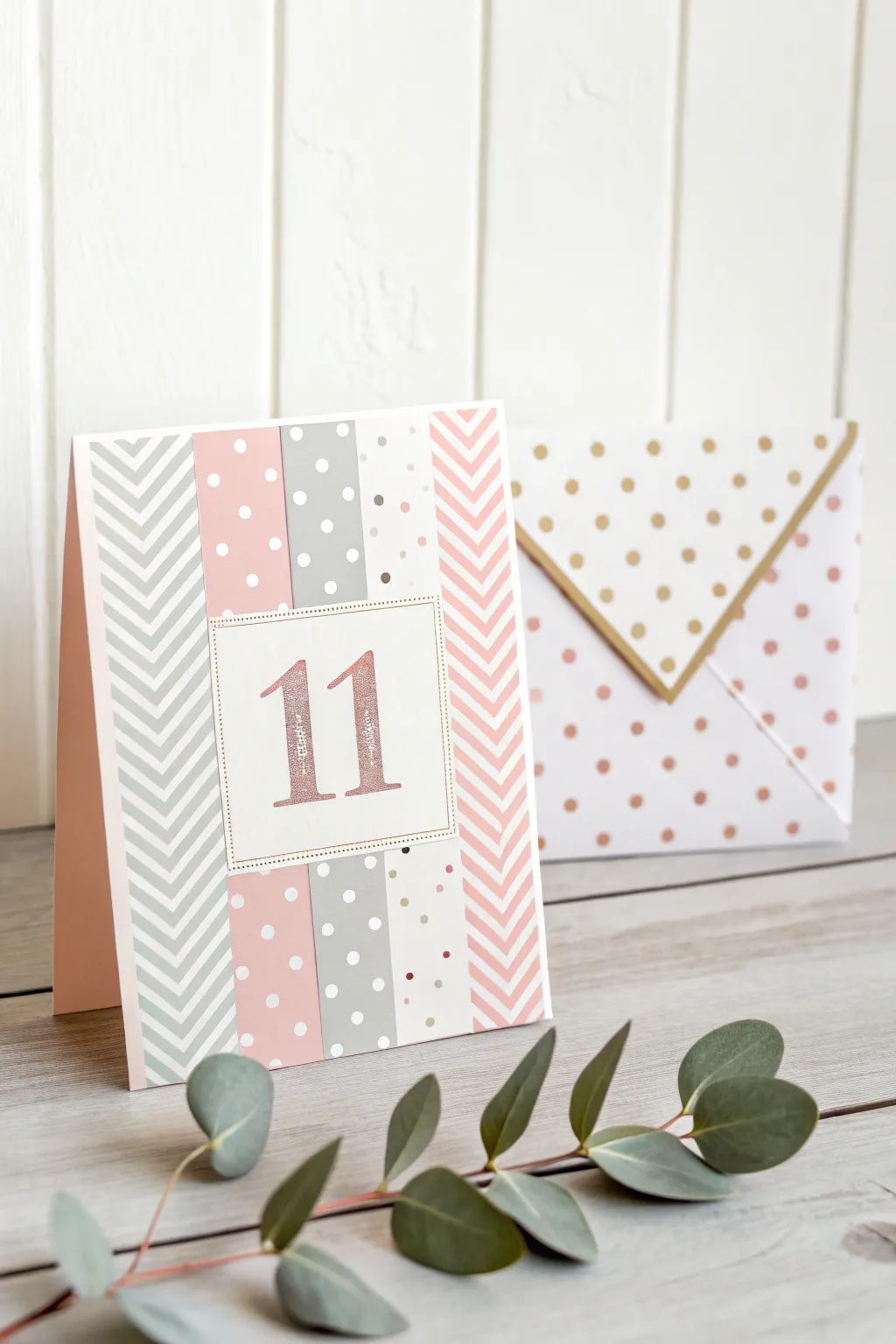 Celebrate with style: A mix of patterns for a unique 11th birthday card. 🎉✨