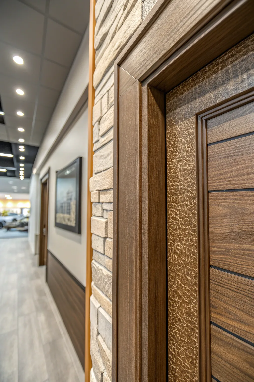 Elevate your door design with a touch of craftsmanship: smooth meets rough in this unique 1x4 trim.