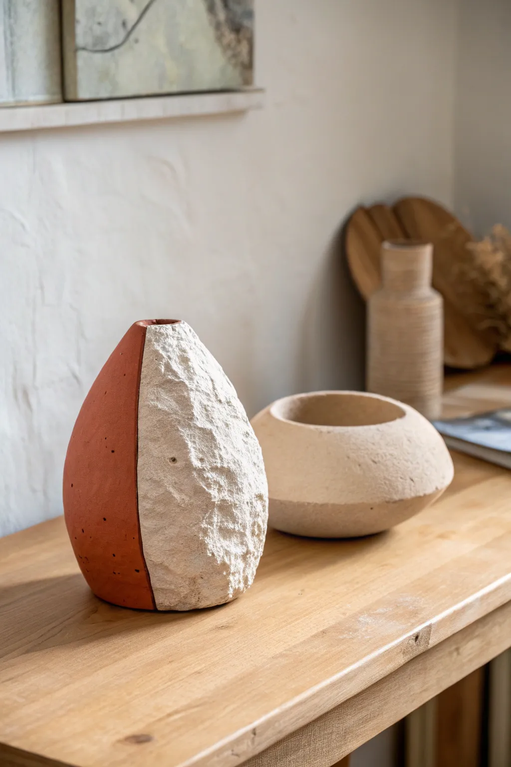 Embrace the beauty of contrasts: where smooth meets rugged in artful harmony.