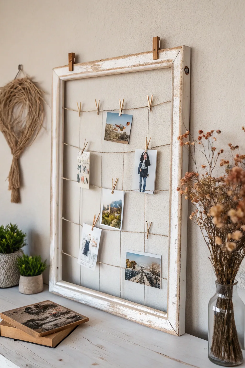Transform your space with a personalized pinboard that blends Scandinavian minimalism with boho charm. 🌿✨