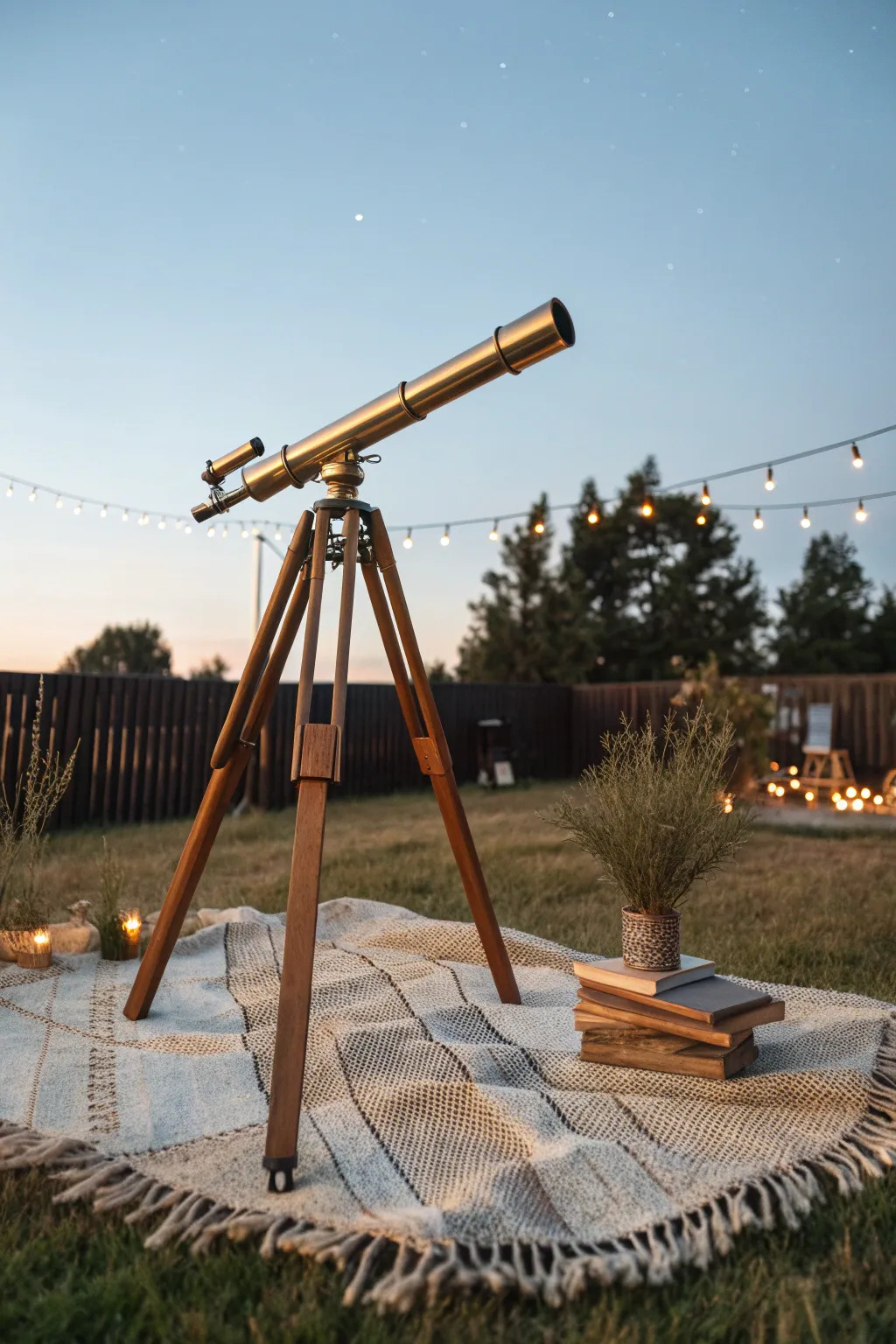 Discover the cosmos with a touch of elegance at your stargazing station.