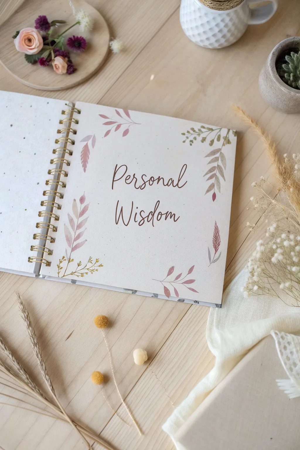 Capture your journey with a touch of wisdom - a minimalist scrapbook page that speaks volumes.